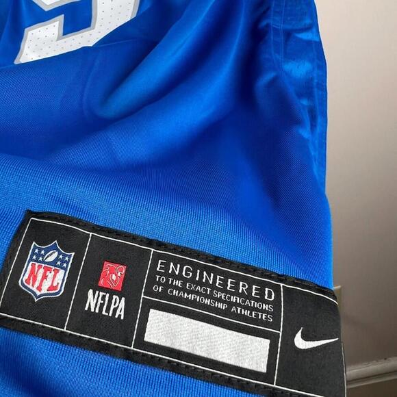 New Detroit Lions Jameson Williams #9 Nike Blue Jersey Men’s L NFL One Pride - Picture 6 of 8